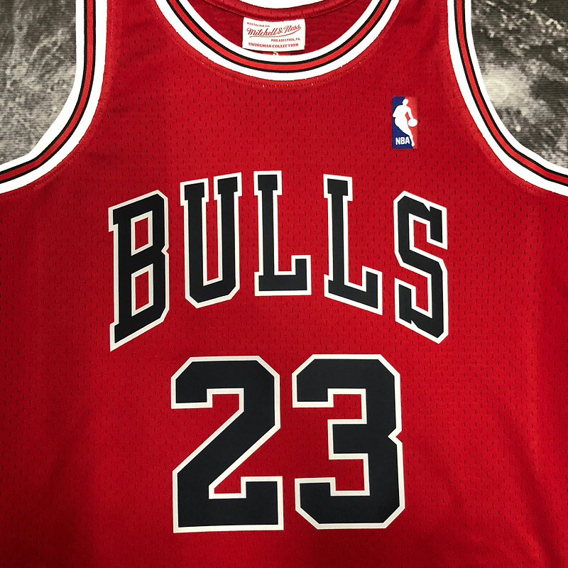 1997-98 NBA Chicago Bulls 23 JORDAN Red Basketball Jersey