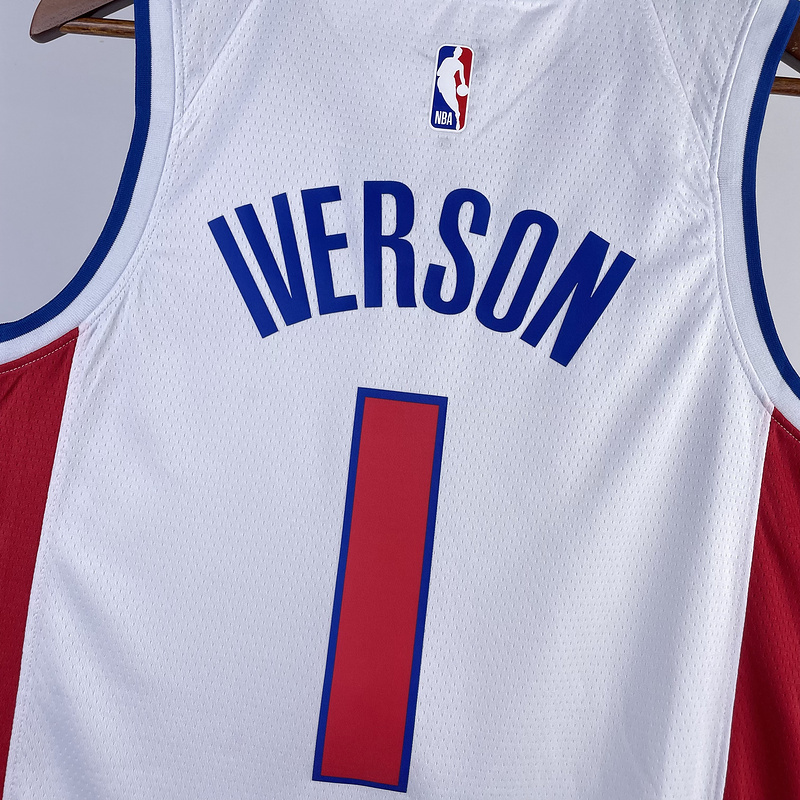 2023 NBA Detroit Pistons 1 IVERSON Basketball Jersey