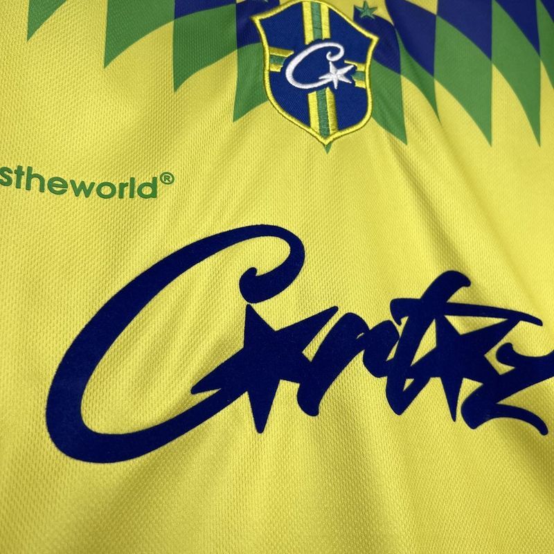Retro 1995 Brazil home Corteiz Football jersey retro