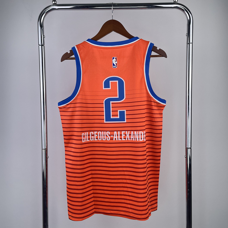 2023 NBA Oklahoma City Thunder 2 GILGEOUS Basketball Jersey