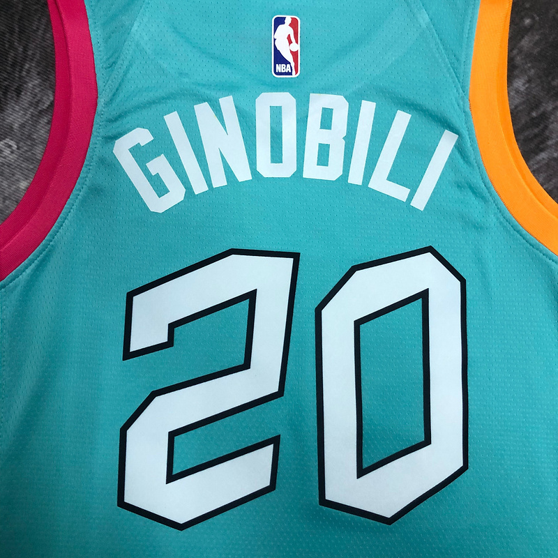 2023 NBA San Antonio Spurs 20 GINOBILI Basketball Jersey