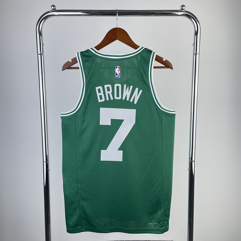 2023 NBA Boston Celtics  7 BROWN Basketball Jersey