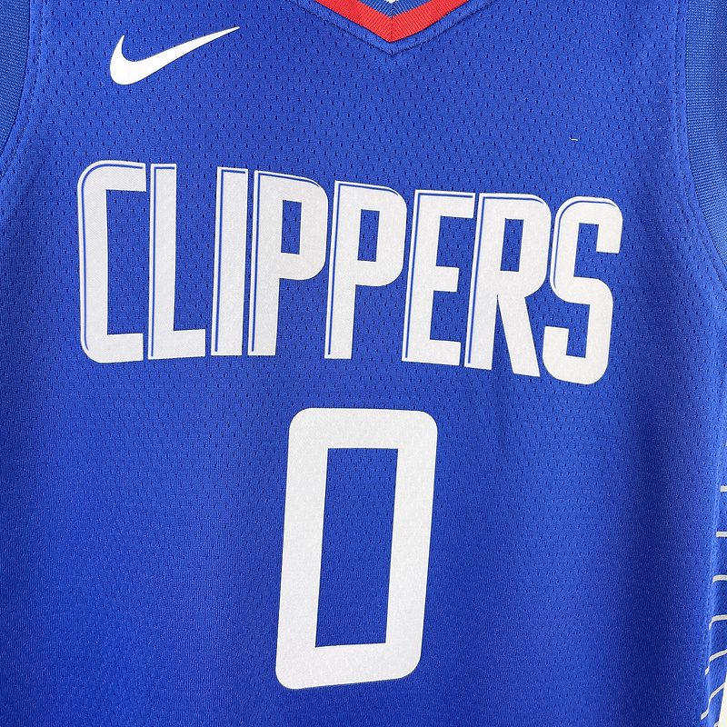 2023 NBA LA Clippers kids 0 WESTBROOK Basketball Jersey