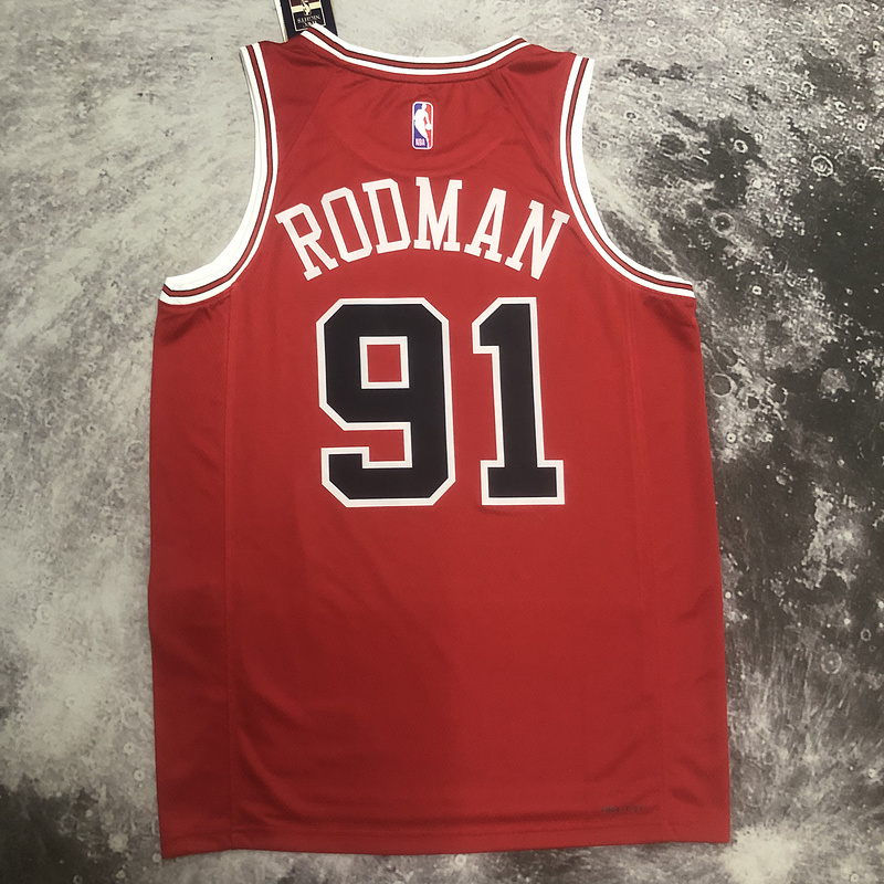 2023 NBA Chicago Bulls (91 RODMAN) Basketball Jersey