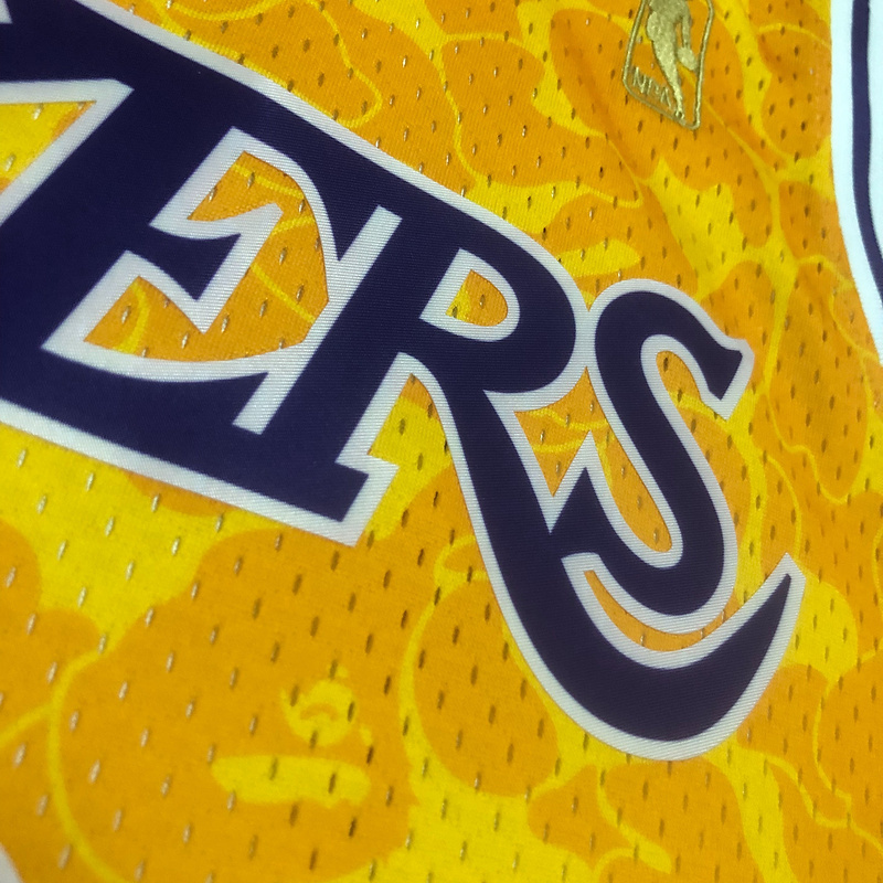 1996-97 NBA Lakers  93 BAPE Basketball Jersey