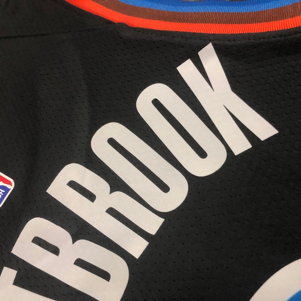 2023 NBA Oklahoma City Thunder 0 Westbrook Basketball Jersey