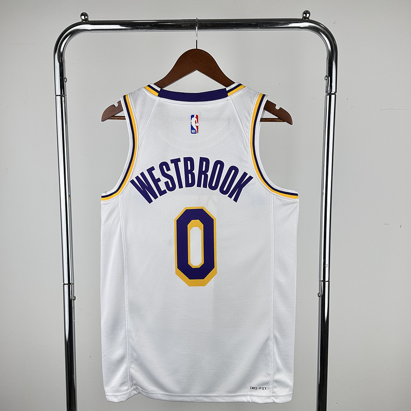 2023 NBA Lakers 0 WESTBROOK Basketball Jersey