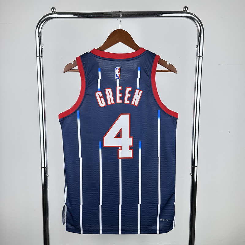 2023 NBA Houston Rockets 4 GREEN Basketball Jersey
