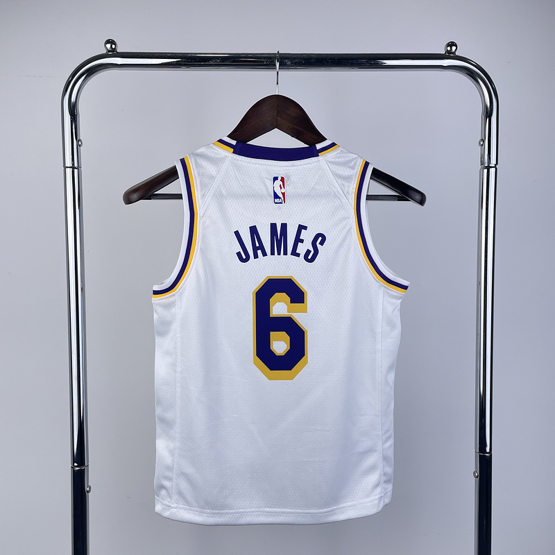 Kids 2023 NBA Lakers 6 JAMES Basketball Jersey