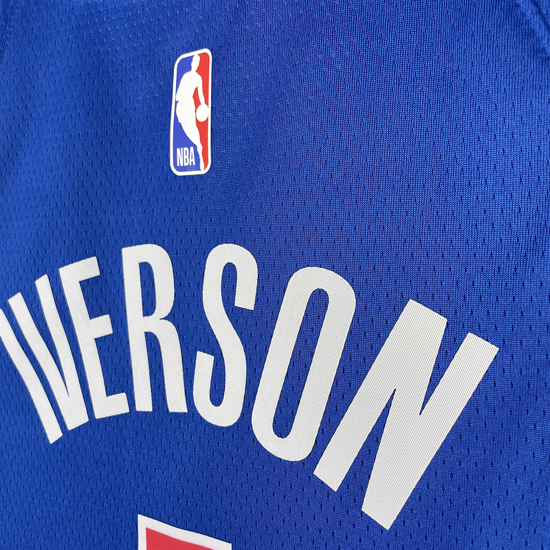 2023 NBA Detroit Pistons 1 IVERSON Basketball Jersey