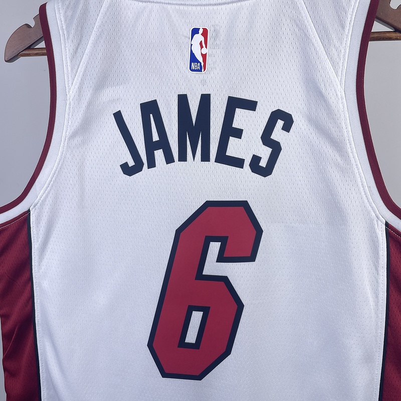2023 NBA Miami Heat 6 JAMES Basketball Jersey