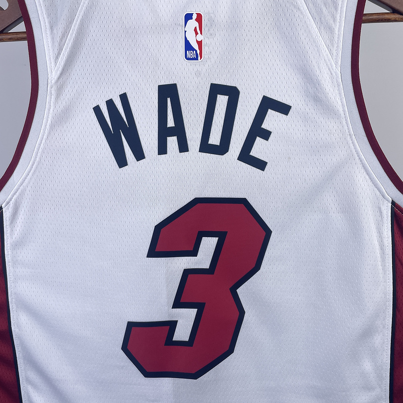 2023 NBA Miami Heat 3 WADE Basketball Jersey