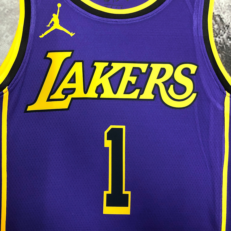 2023 NBA Lakers 1 RUSSELL Basketball Jersey