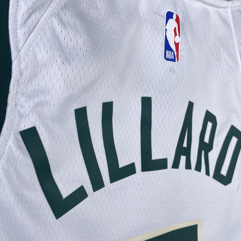2023 NBA Milwaukee Bucks (0 LILLARD) Basketball Jersey