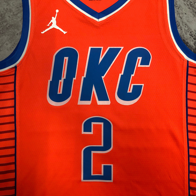 2023 NBA Oklahoma City Thunder 2 GILGEOUS Basketball Jersey