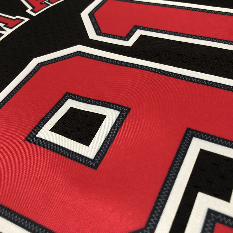 1997-98 NBA Chicago Bulls 91 RODMAN Black Basketball Jersey