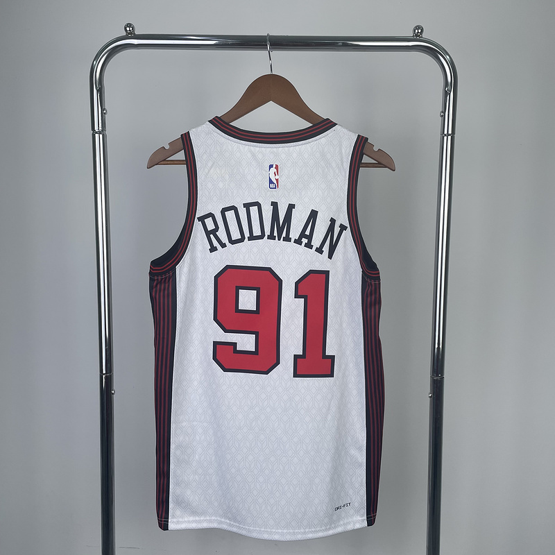 2023 NBA Chicago Bulls (91 RODMAN) Basketball Jersey