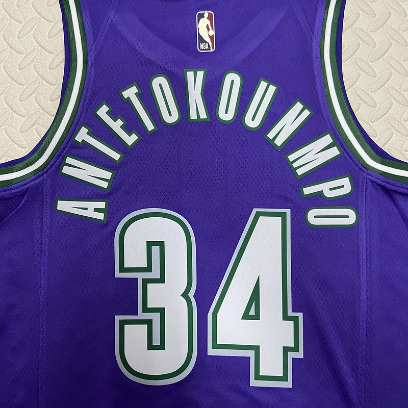 2023 NBA Milwaukee Bucks (34 ANTETOKOUNMPO) Basketball Jersey