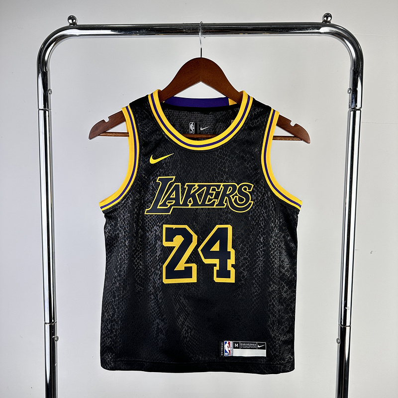 Kids 2023 NBA Lakers 24 BRYANT Basketball Jersey