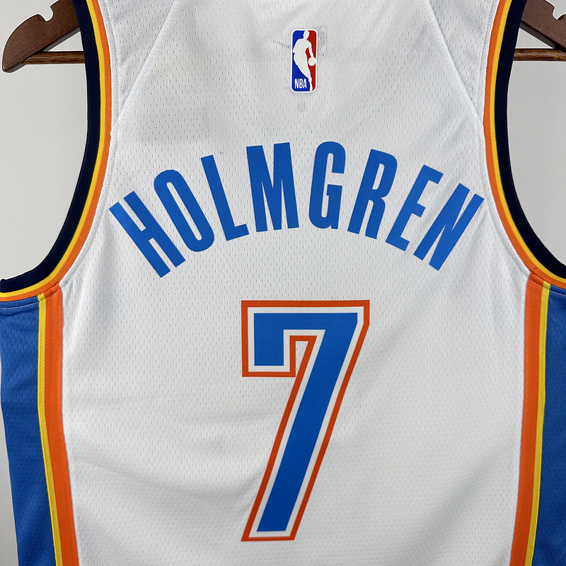 2023 NBA Oklahoma City Thunder 7 HOLMGREN Basketball Jersey