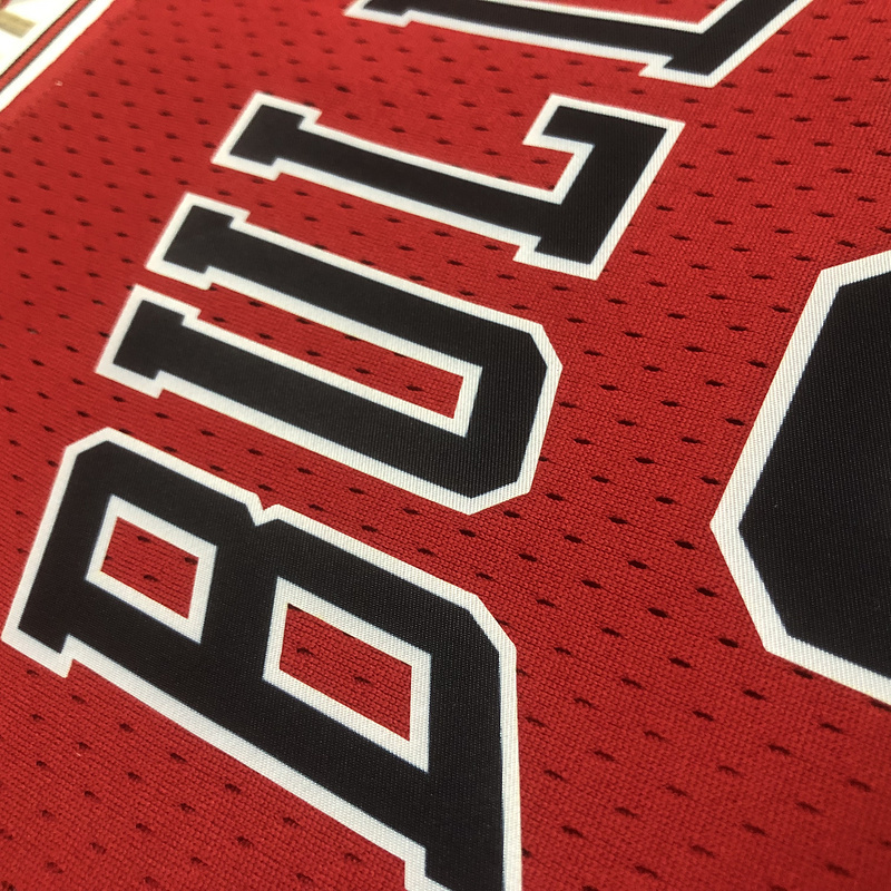 1997-98 NBA Chicago Bulls Woman 91 RODMAN Red Basketball Jersey