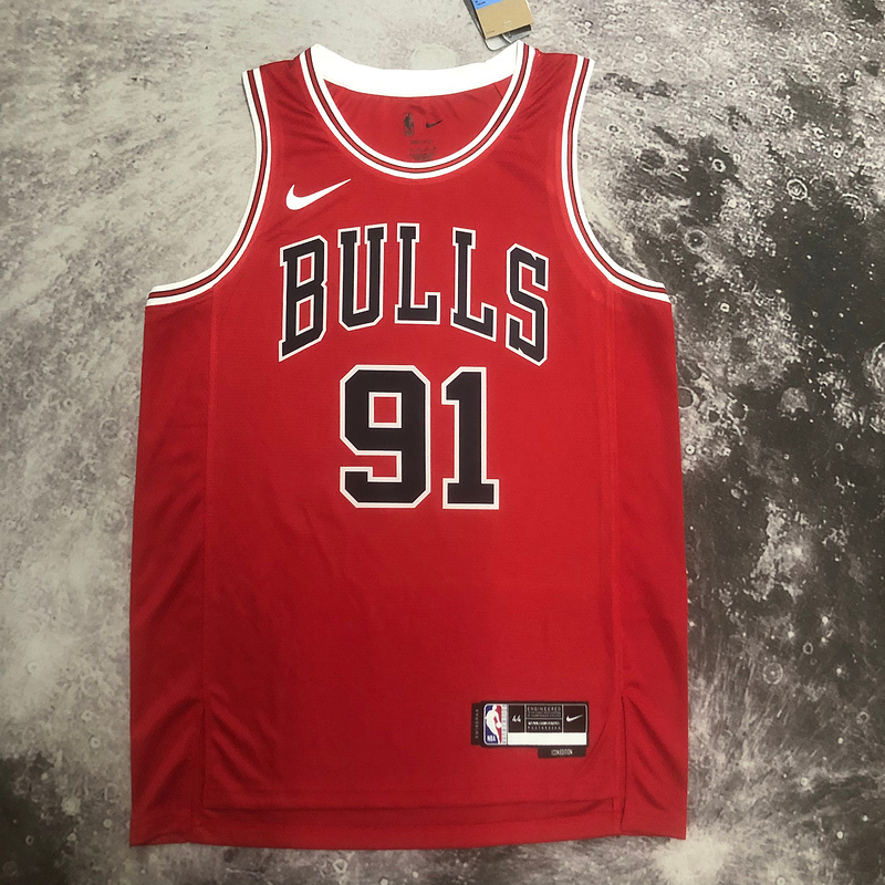 2023 NBA Chicago Bulls (91 RODMAN) Basketball Jersey