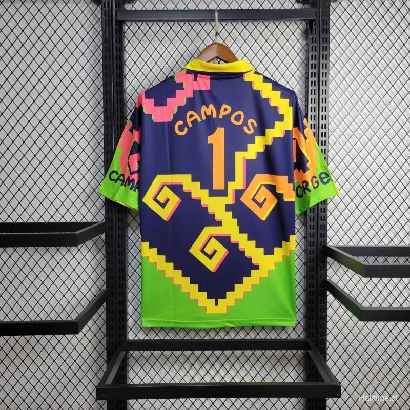 Retro 1995 Mexico Goalkeeper Campos Football jersey retro