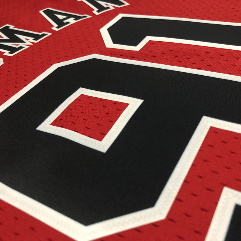 1997-98 NBA Chicago Bulls 91 RODMAN Red Basketball Jersey