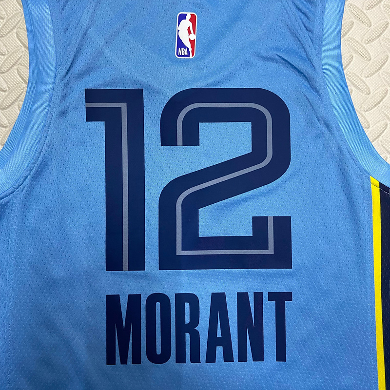2023 NBA Memphis Grizzlies 12 MORANT Basketball Jersey