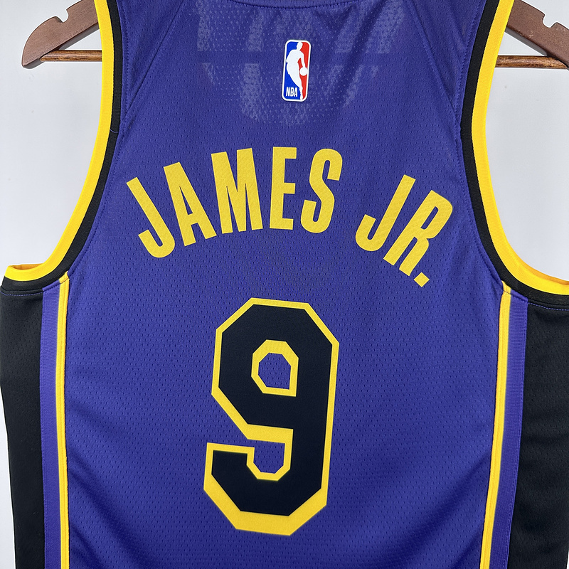 2023 NBA Lakers 9 JAMES JR Basketball Jersey