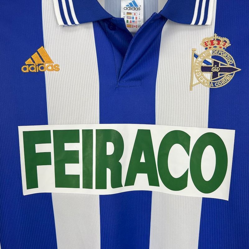 Retro 1999-00 Deportivo La Coruna Home Football jersey retro
