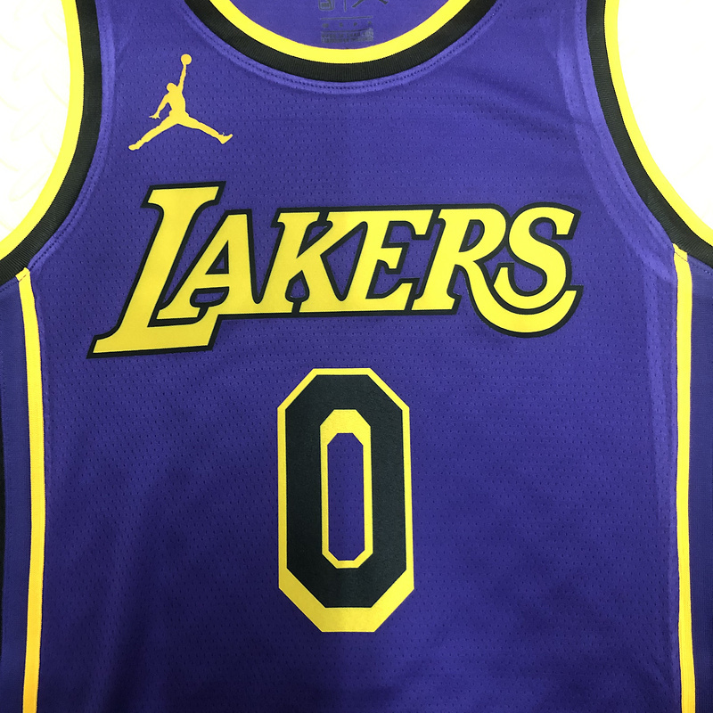 2023 NBA Lakers 0 WESTBROOK Basketball Jersey