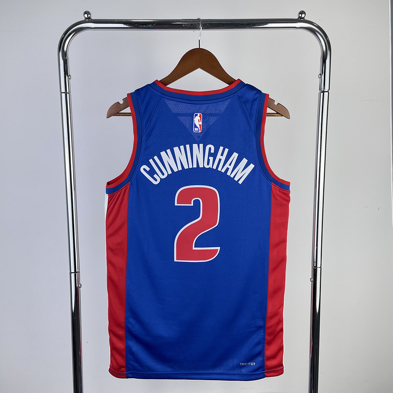 2023 NBA Detroit Pistons 2 CUNNINGHAM Basketball Jersey
