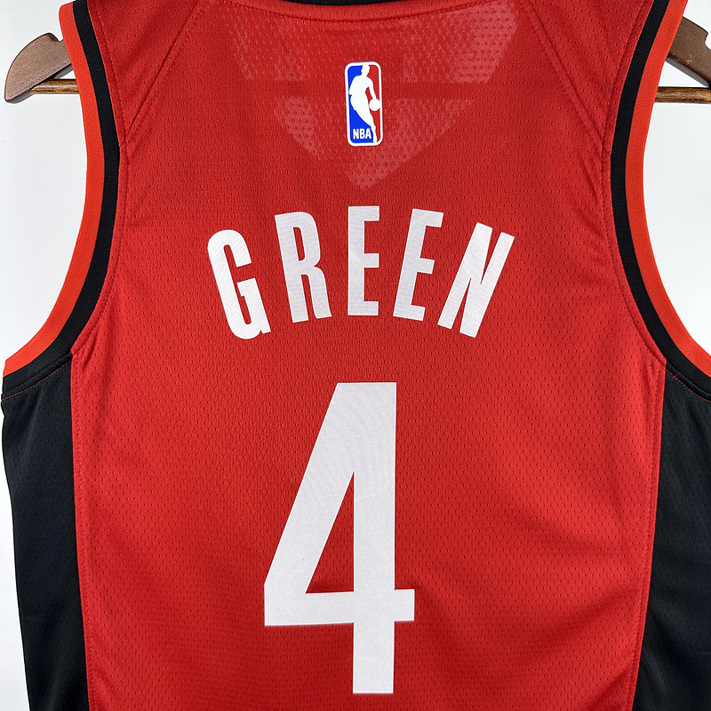 2023 NBA Houston Rockets 4 GREEN Basketball Jersey