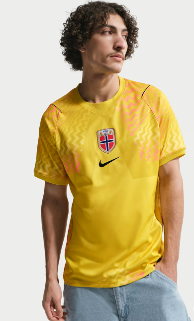 Norway national team 2026 goalkeeper fan jersey · Nordic Sunshine jersey · Vitality yellow ignites the whole game
