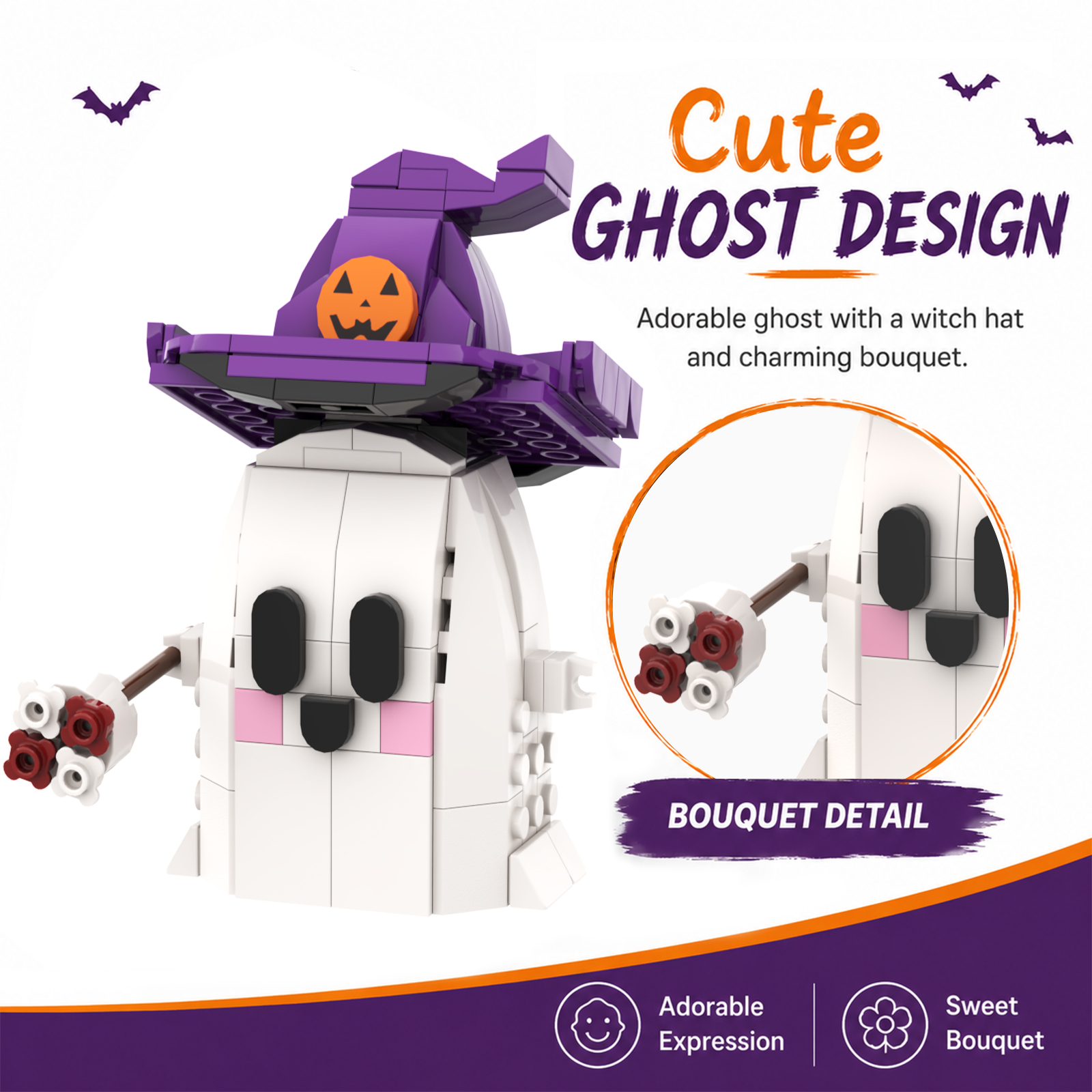 2026 Limited Spooky‑Cute Ghost Witch Building Kit