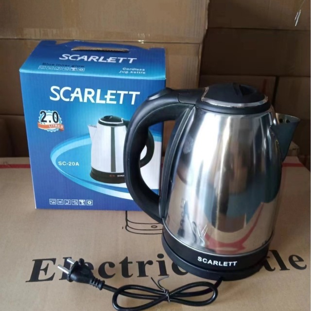 SCARLETT Fast-Boil Electric Kettle 2.0L Stainless Steel SC-29A,MY SHOP,SCARLETT Fast-Boil Electric Kettle 2.0L Stainless Steel