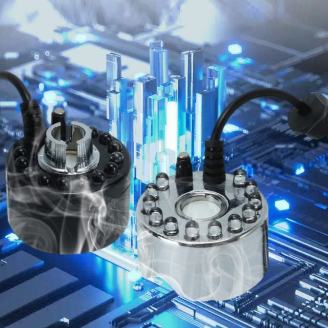 Ultrasonic Mist Maker Fogger with 12 LED Lights HM-20,MY SHOP,Ultrasonic Mist Maker Fogger 12 LED Stainless Steel HM-20