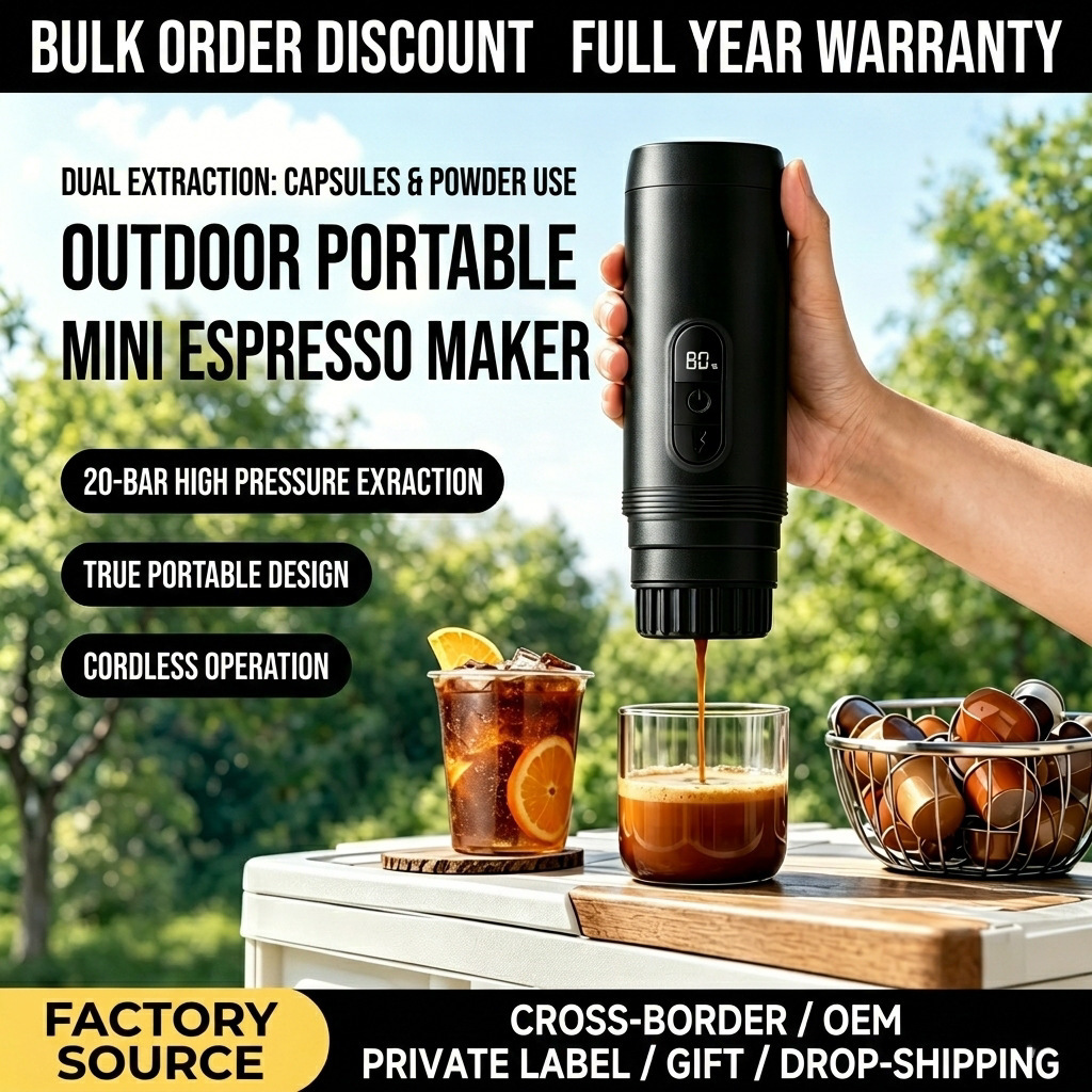 2-in-1 Portable Italian Espresso Machine for Capsule and Ground Coffee,MY SHOP,2-in-1 Portable Espresso Machine for Capsule and Ground Coffee