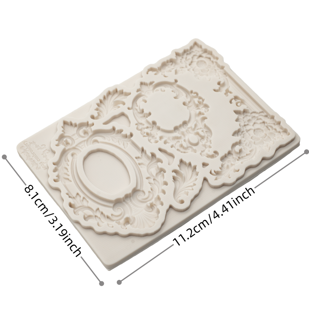Clay Gypsum Wall Decor Silicone Mold, European Relief Soft Candy Cake Decoration Tool, Sugar Craft Mold Baking Tool, 1 Piece
