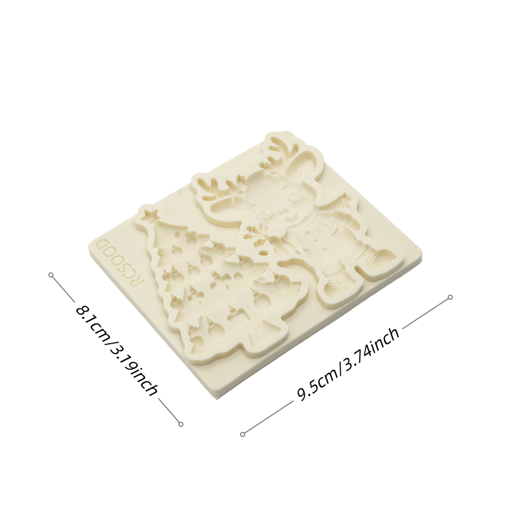 Christmas DIY Baking Mold, Soft Candy Clay Chocolate Cake Decoration Mold, Silicone Resin Liquid Mold, Perfect for Holiday Crafts