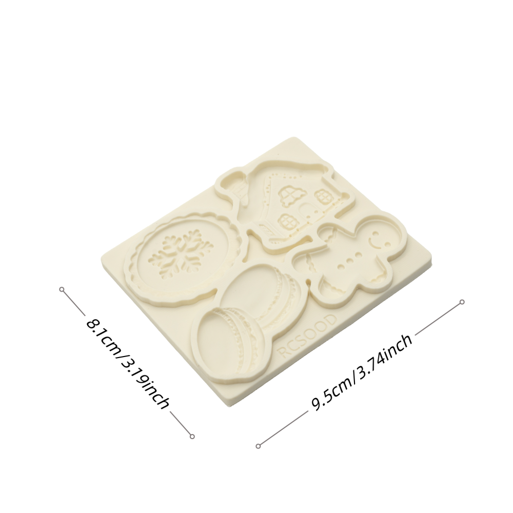 Christmas DIY Baking Mold, Soft Candy Clay Chocolate Cake Decoration Mold, Silicone Resin Liquid Mold, Perfect for Holiday Crafts