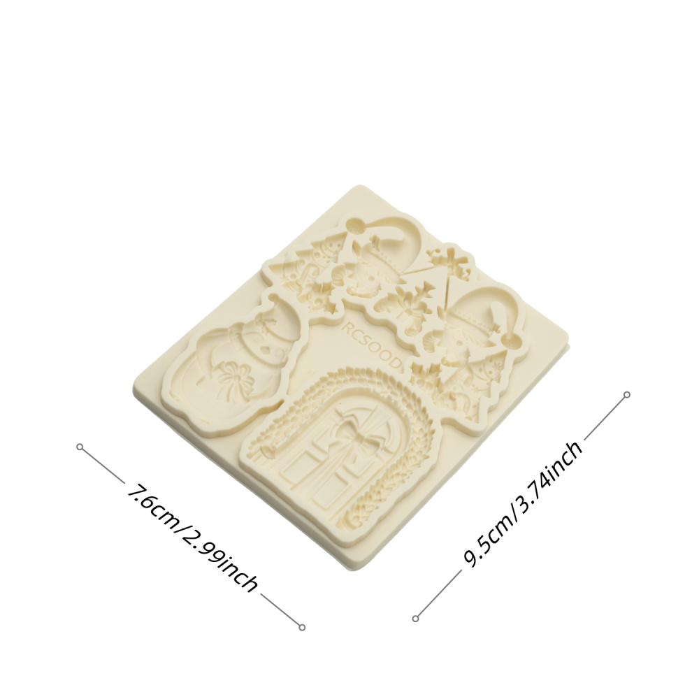 Christmas Silicone Mold, Soft Candy Cake Decoration Tool, Sugar Art Mold, Chocolate Molding DIY Resin Mold, Baking Tools