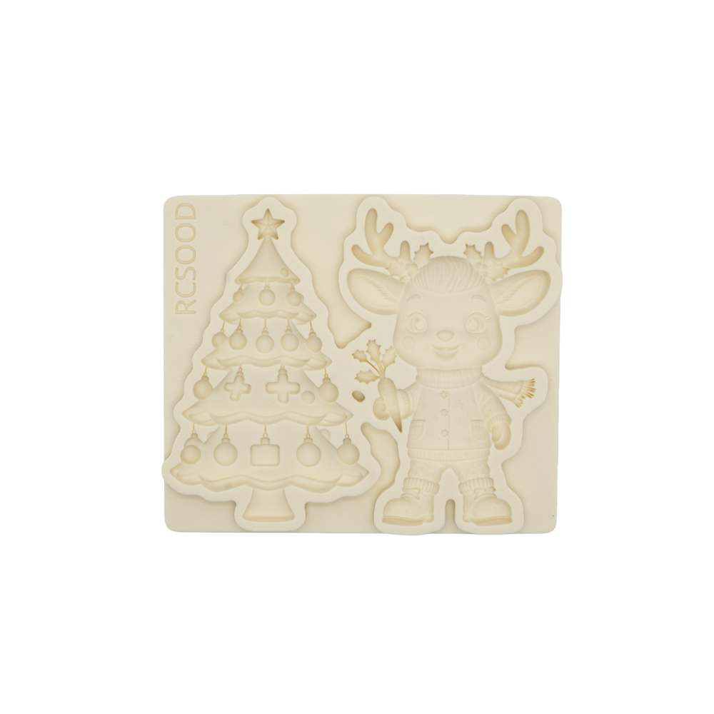 Christmas DIY Baking Mold, Soft Candy Clay Chocolate Cake Decoration Mold, Silicone Resin Liquid Mold, Perfect for Holiday Crafts