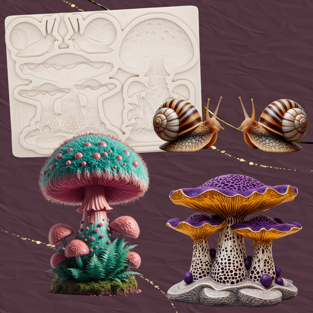 Resin Liquid Mold, Mushroom Jewelry Wax Molding Mold, Silicone Mold, Craftsmen and Home Decor Mold, Perfect for DIY Projects