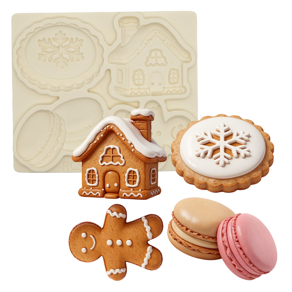 Christmas DIY Baking Mold, Soft Candy Clay Chocolate Cake Decoration Mold, Silicone Resin Liquid Mold, Perfect for Holiday Crafts