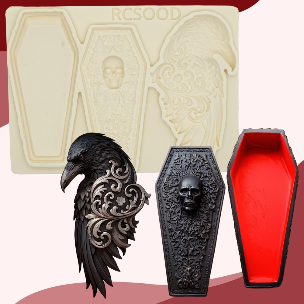 Clay Gypsum Wall Decor Silicone Mold, Halloween Candy Cake Decoration Tool, Sugar Craft Mold, DIY Resin Mold, Baking Tool