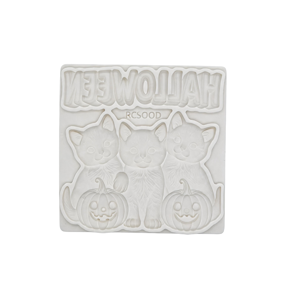 Silicone Mold for Fondant Cake Decoration, Halloween Cat Mold, DIY Craft Tool, Perfect for Baking and Crafting Projects