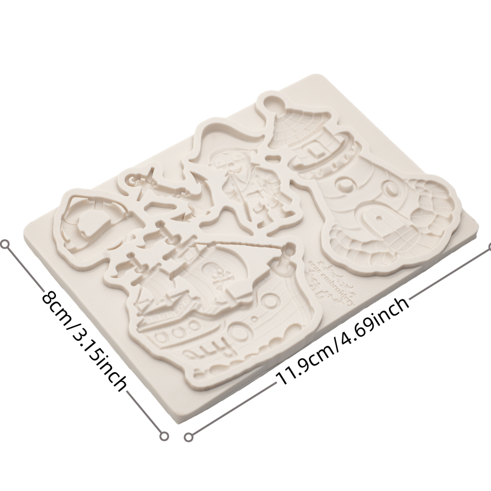 Pirate Clay Soft Silicone Mold, DIY Resin and Gypsum Crafts, Ideal for Home Decor and Gifts, Perfect for Creative Projects