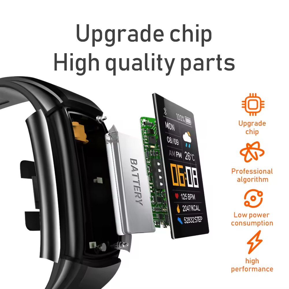 Kids Smartwatch Android AMOLED Display Silicone Band Sports Watch Sleep Monitor up to 4 Days Battery Life